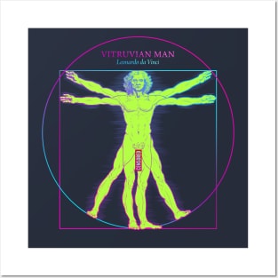 Vitruvian man in pop art style Posters and Art